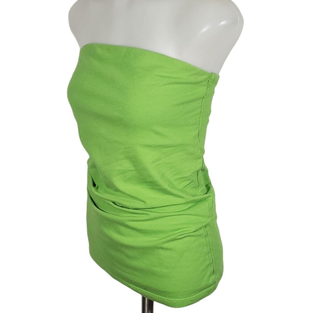 RUE 21 Green Strapless Top Built In Bra Size Med